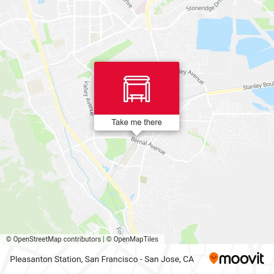 Pleasanton Station map