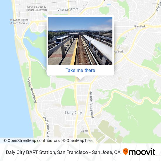 Daly City BART Station map
