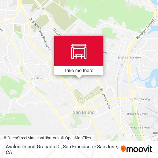 Avalon Dr and Granada Dr map