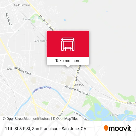 11th St & F St map
