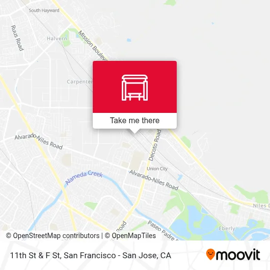 11th St & F St map