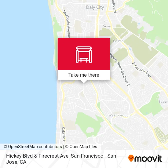 Hickey Blvd & Firecrest Ave map