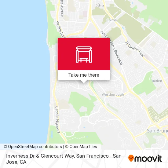 Inverness Dr & Glencourt Way map