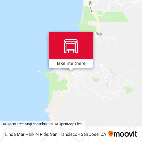 Mapa de Linda Mar Park N Ride