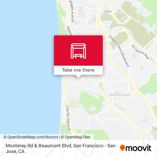 Monterey Rd & Beaumont Blvd map