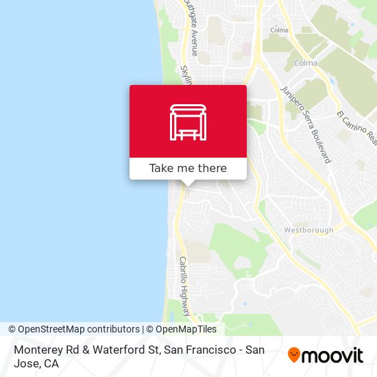 Monterey Rd & Waterford St map