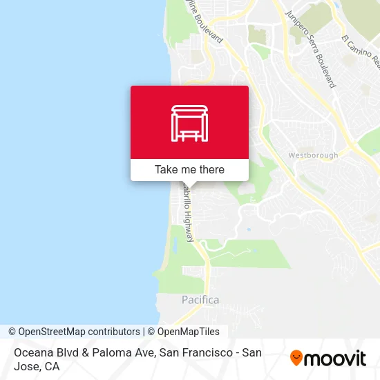 Mapa de Oceana Blvd & Paloma Ave