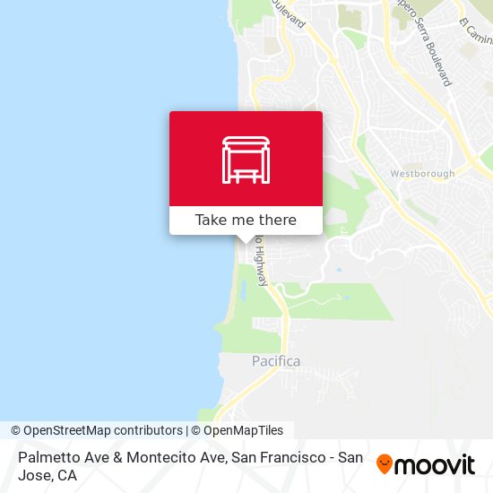 Palmetto Ave & Montecito Ave map