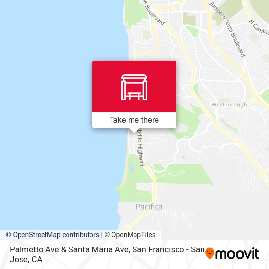 Palmetto Ave & Santa Maria Ave map