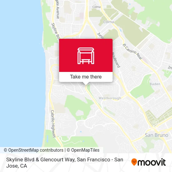 Mapa de Skyline Blvd & Glencourt Way