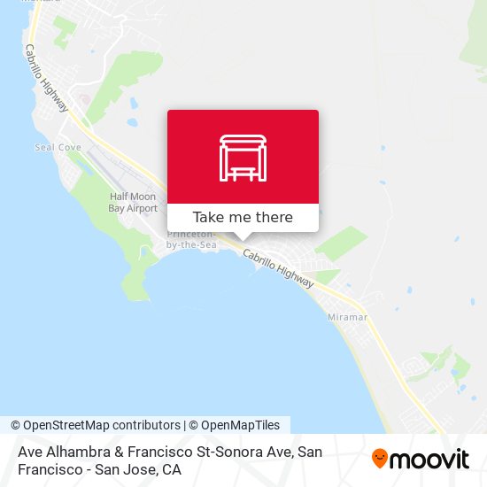 Ave Alhambra & Francisco St-Sonora Ave map