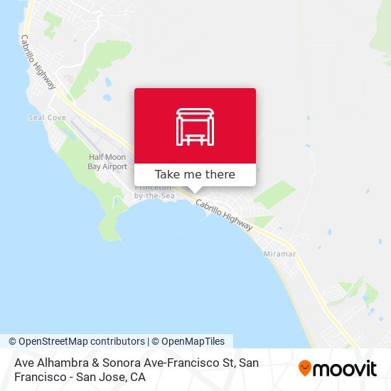 Ave Alhambra & Sonora Ave-Francisco St map