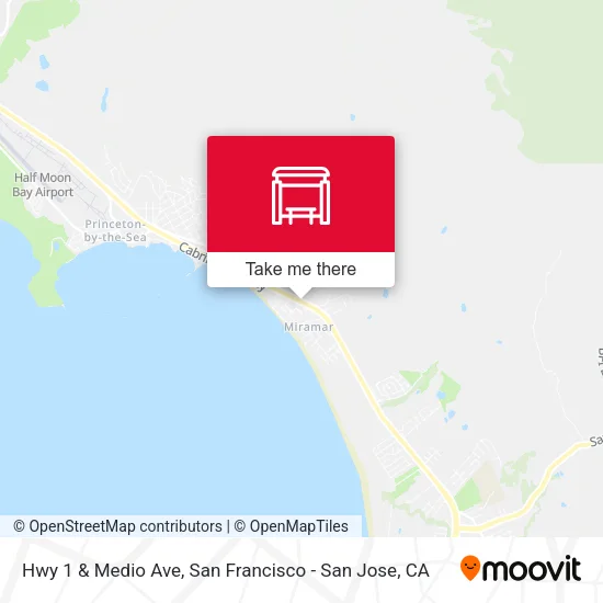 Hwy 1 & Medio Ave map