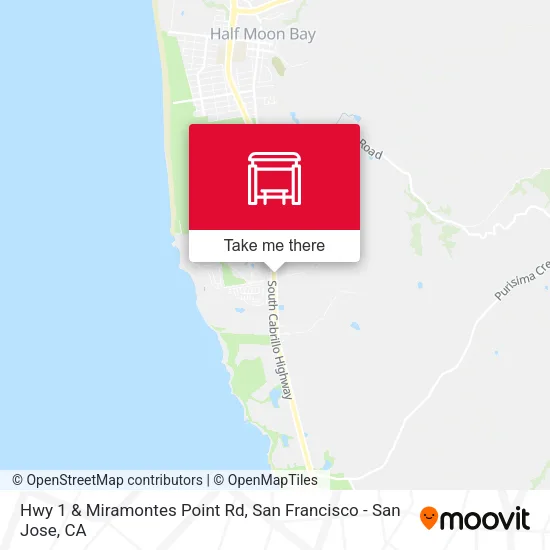 Hwy 1 & Miramontes Point Rd map
