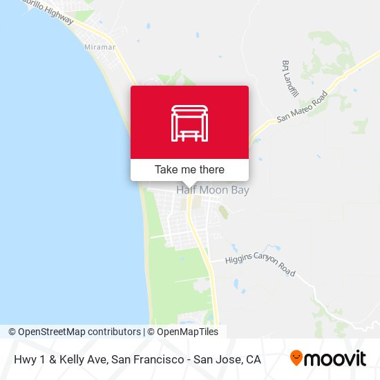 Hwy 1 & Kelly Ave map