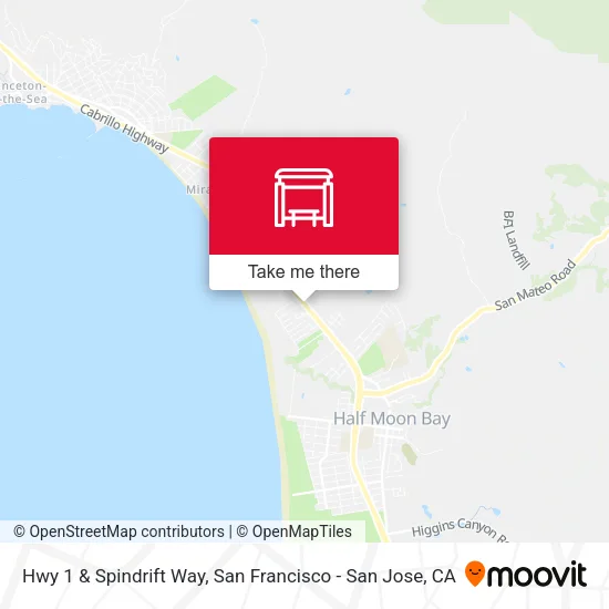Hwy 1 & Spindrift Way map