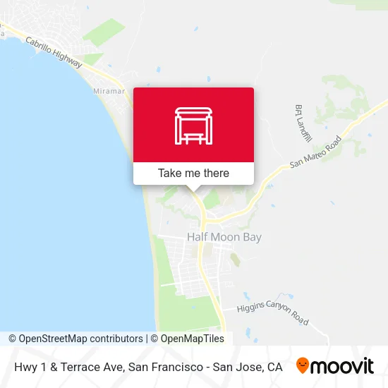 Hwy 1 & Terrace Ave map