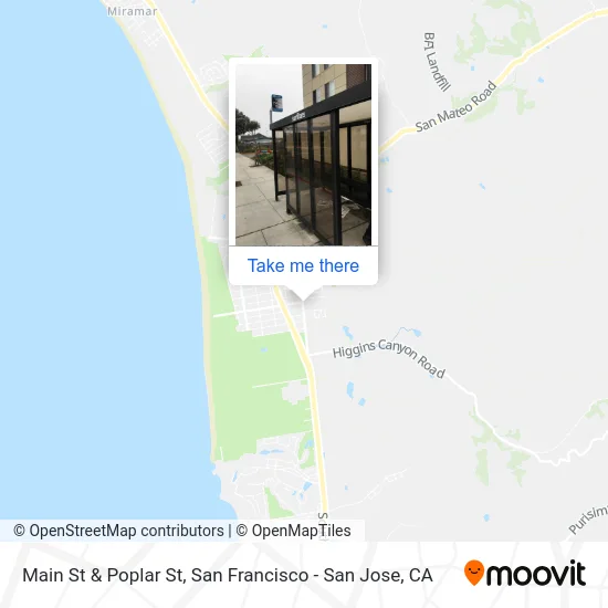 Main St & Poplar St map