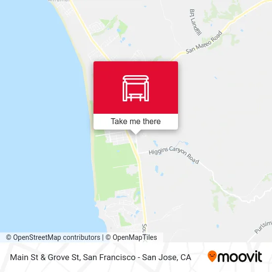 Main St & Grove St map