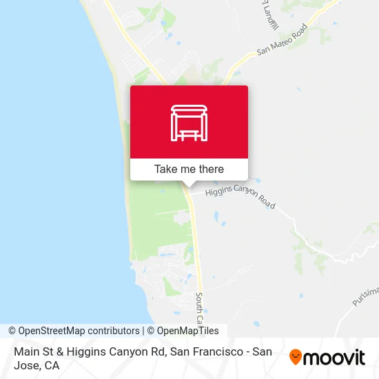 Main St & Higgins Canyon Rd map
