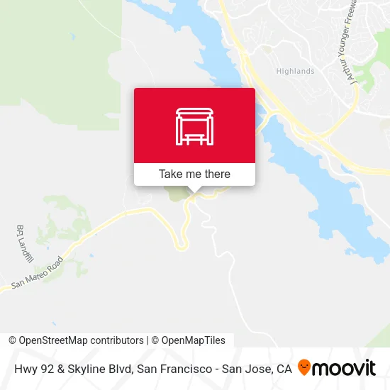 Mapa de Hwy 92  & Skyline Blvd