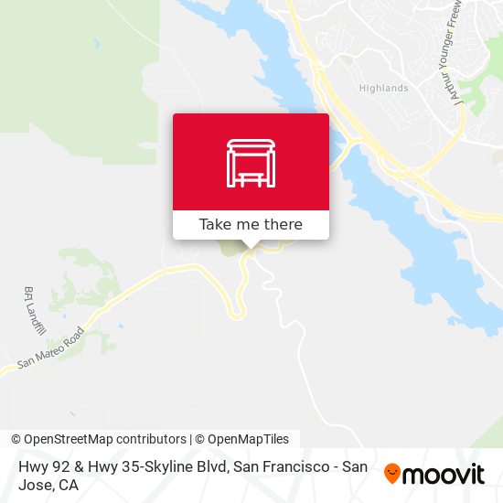 Hwy 92 & Hwy 35-Skyline Blvd map