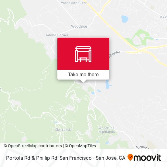 Portola Rd & Phillip Rd map