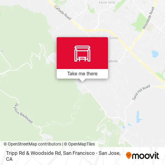 Tripp Rd & Woodside Rd map