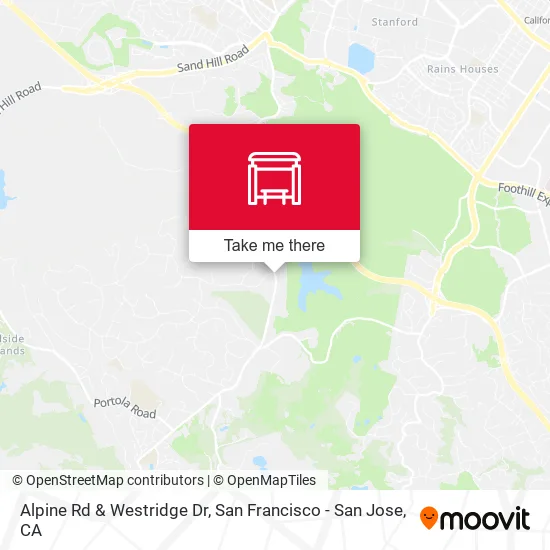 Alpine Rd & Westridge Dr map