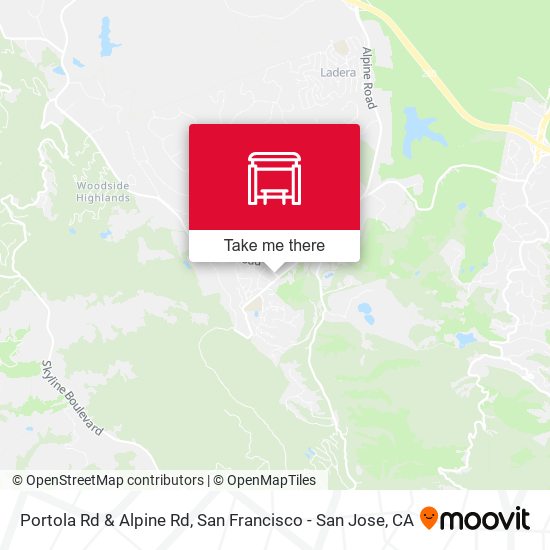Portola Rd & Alpine Rd map