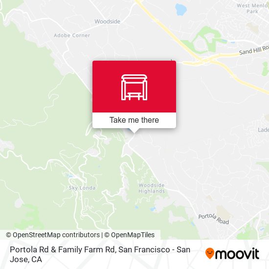 Portola Rd & Family Farm Rd map