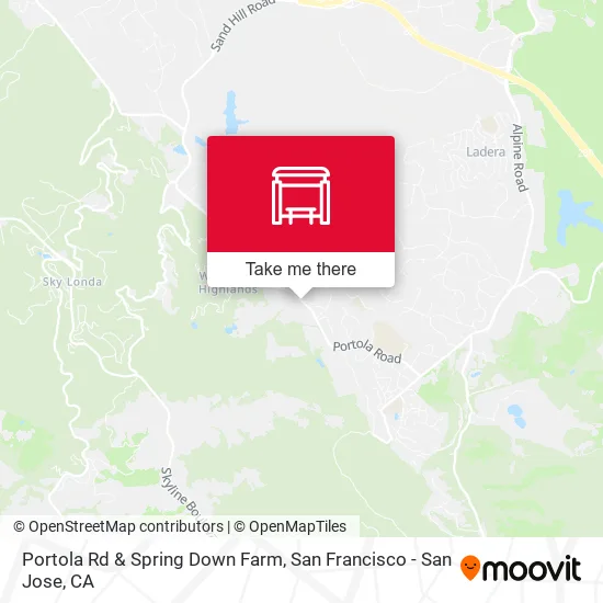 Portola Rd & Spring Down Farm map