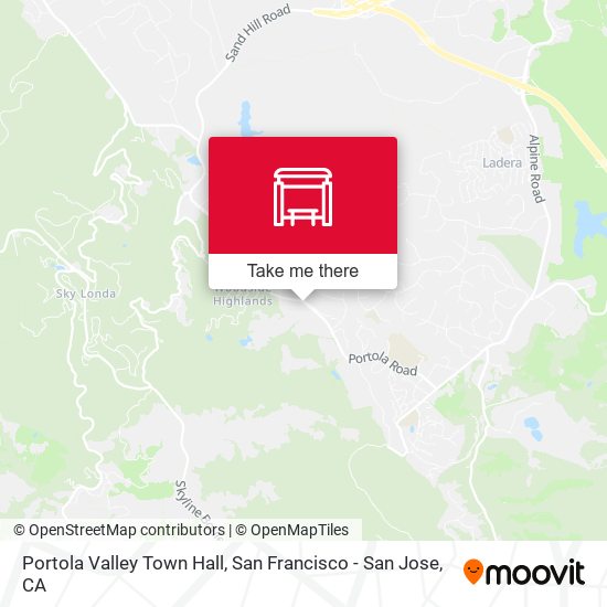 Portola Valley Town Hall map