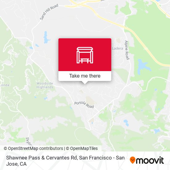 Shawnee Pass & Cervantes Rd map