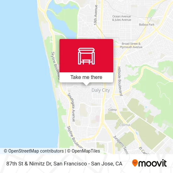 87th St & Nimitz Dr map