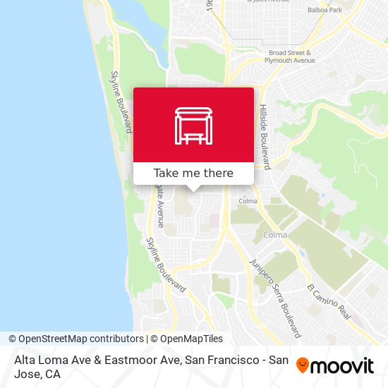 Alta Loma Ave & Eastmoor Ave map