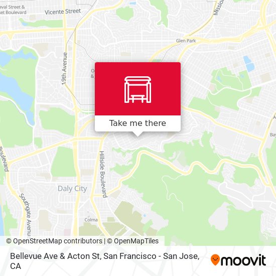 Bellevue Ave & Acton St map