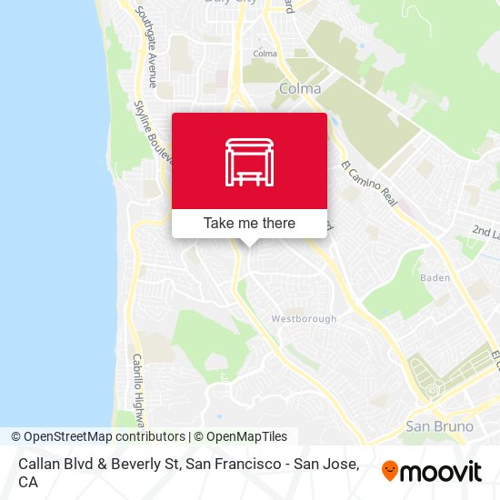 Callan Blvd & Beverly St map
