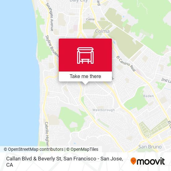Callan Blvd & Beverly St map