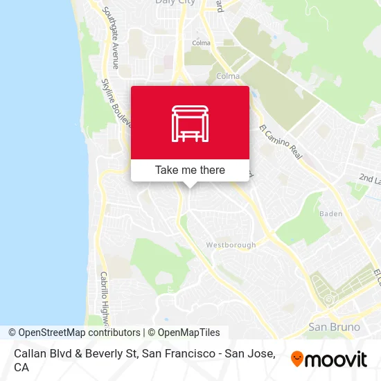 Callan Blvd & Beverly St map