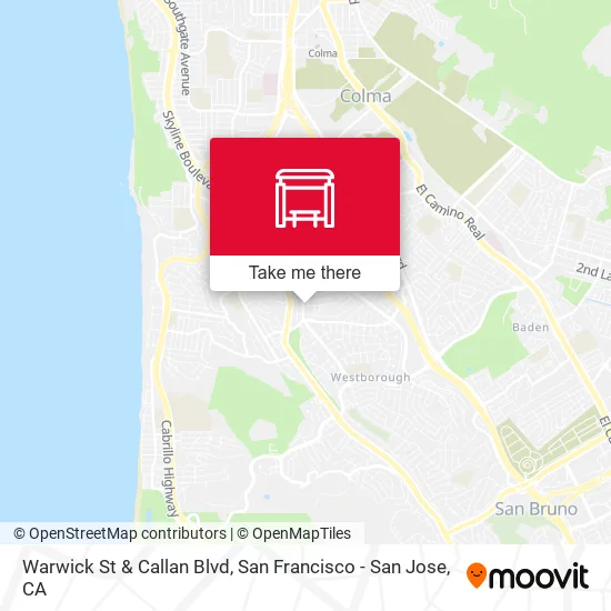 Mapa de Warwick St & Callan Blvd