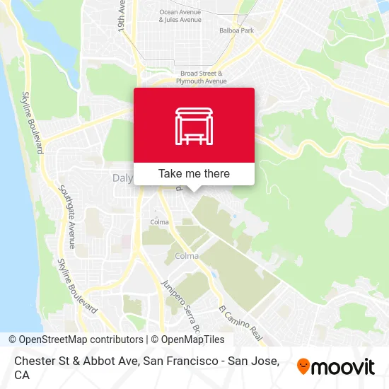 Chester St & Abbot Ave map