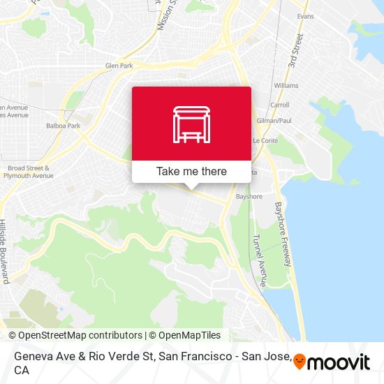 Mapa de Geneva Ave & Rio Verde St