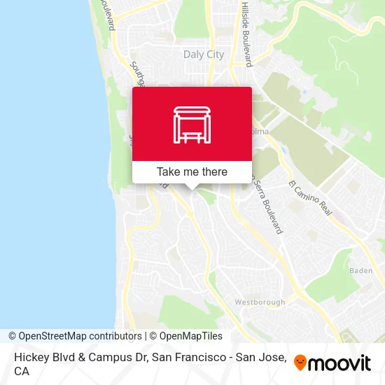 Hickey Blvd & Campus Dr map