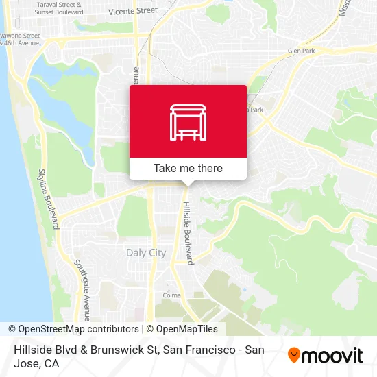 Mapa de Hillside Blvd & Brunswick St