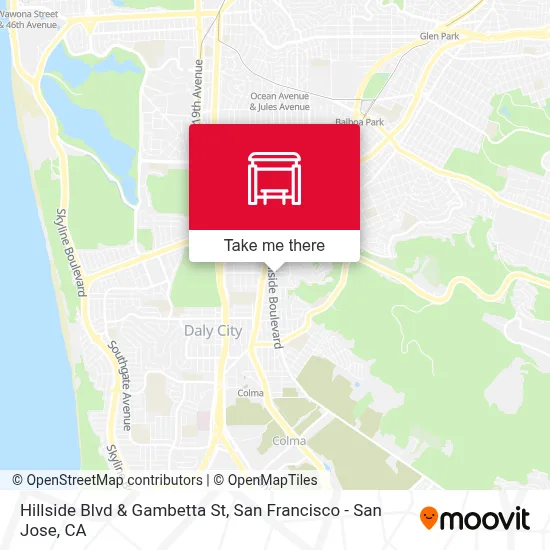 Hillside Blvd & Gambetta St map