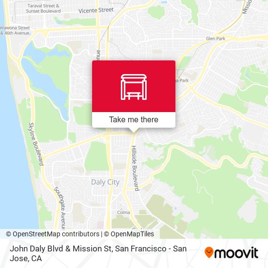 John Daly Blvd & Mission St map