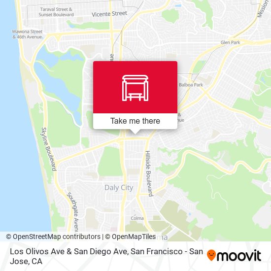 Los Olivos Ave & San Diego Ave map
