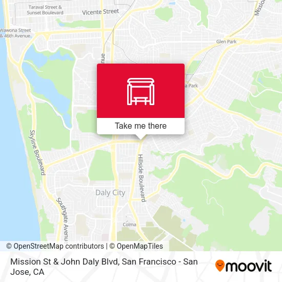 Mapa de Mission St & John Daly Blvd