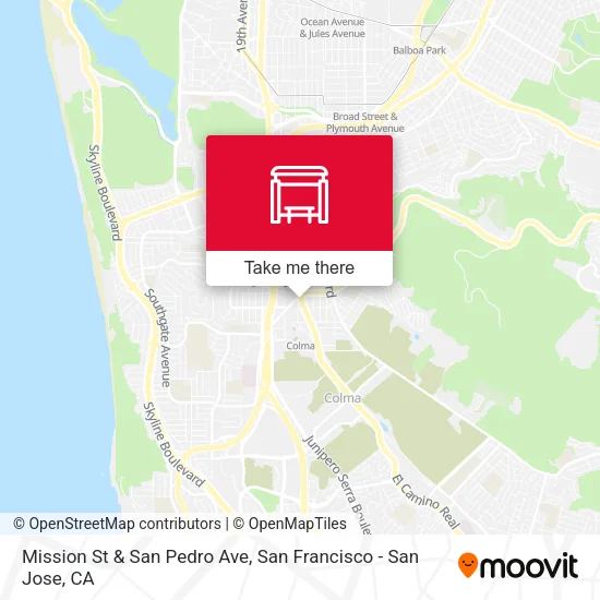 Mapa de Mission St & San Pedro Ave